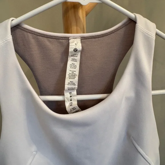 Lululemon Wunder Train Racerback Tank Top White Size 6 - Picture 3 of 4